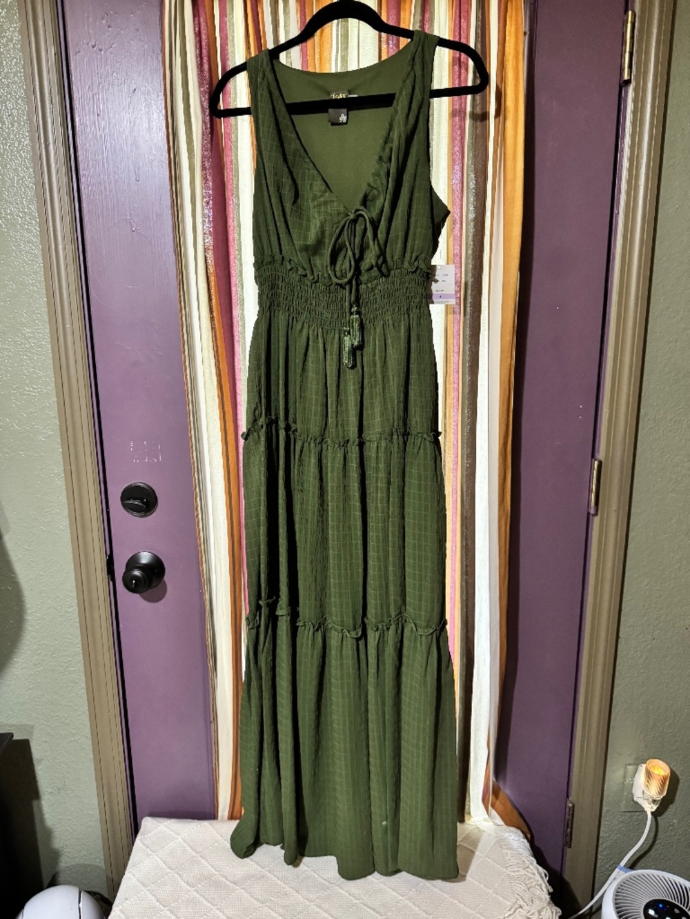 TAYLOR Oli Dress, Olive Green, Maxi